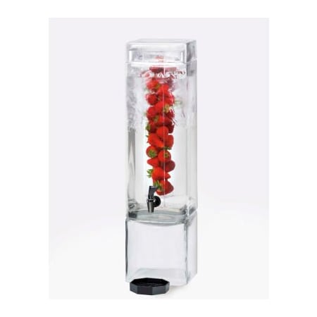 Cal-Mil Cal-Mil 1112-3INF Square Glass Infusion Dispenser 3 Gallon 7"W x 9"D x 26-1/2"H 1112-3INF